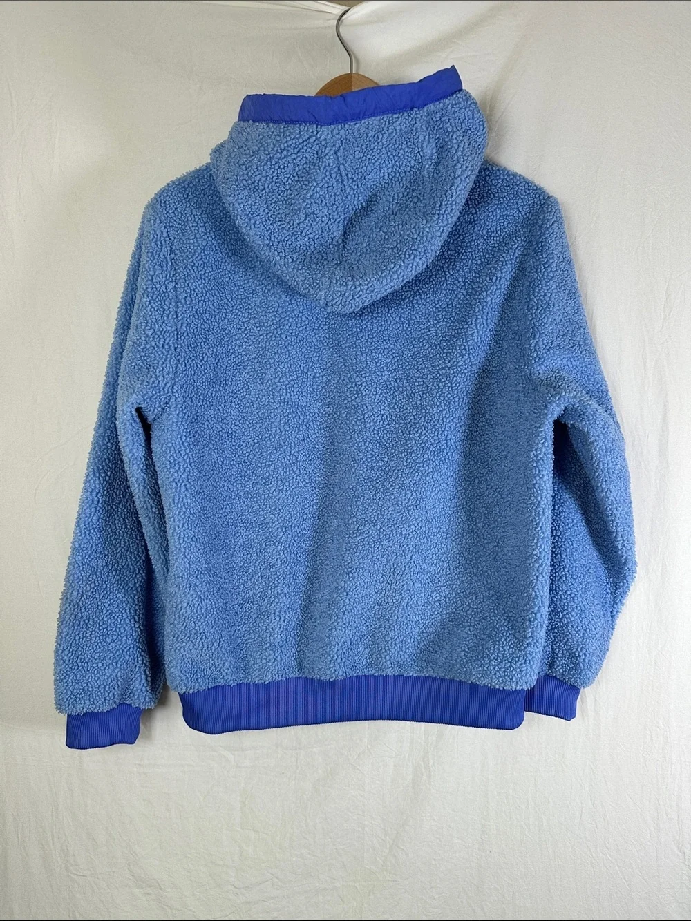 Nike Light Blue and Royal Blue Sherpa Zip Hoodie